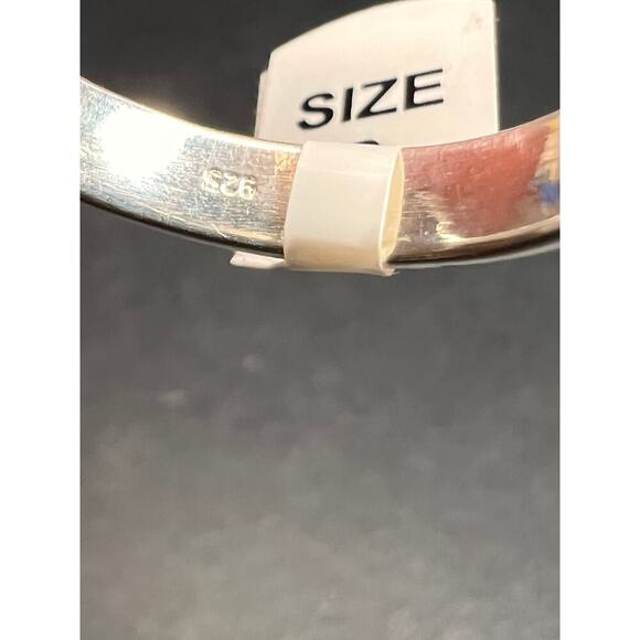 NEW Chatoyant aquamarine sterling silver ring size 8 - Picture 3 of 15